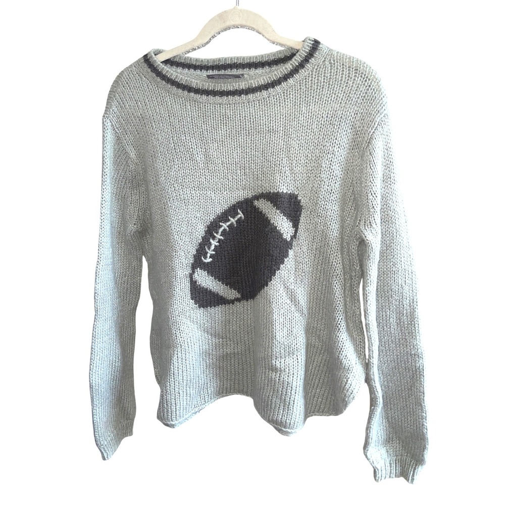 Wooden Ships Sage Green Football  Crewneck‎ Sweater S